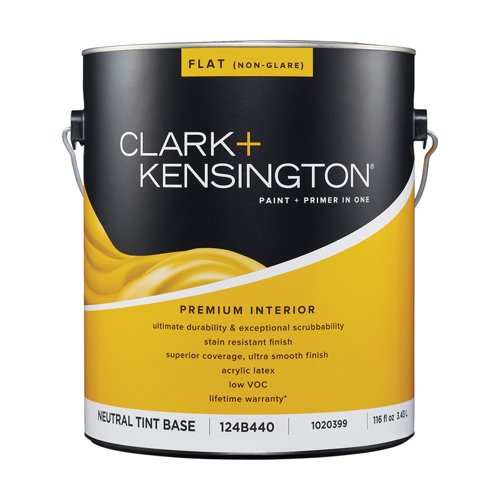 Clark+Kensington Flat Tint Base Neutral Base Paint + Primer Interior 1 gal