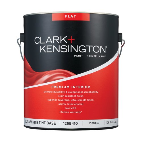 Clark+Kensington Flat Tint Base Ultra White Base Paint + Primer Interior 1 gal