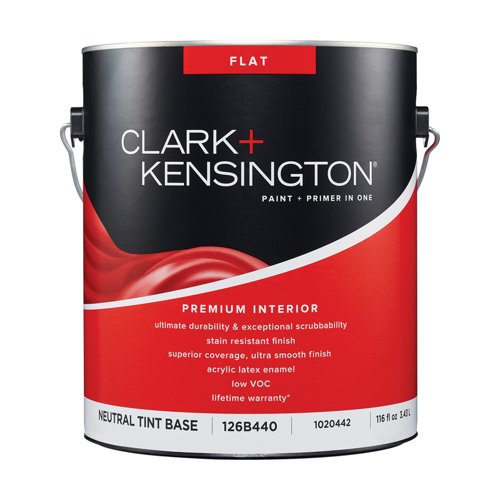 Clark+Kensington Flat Tint Base Neutral Base Paint + Primer Interior 1 gal