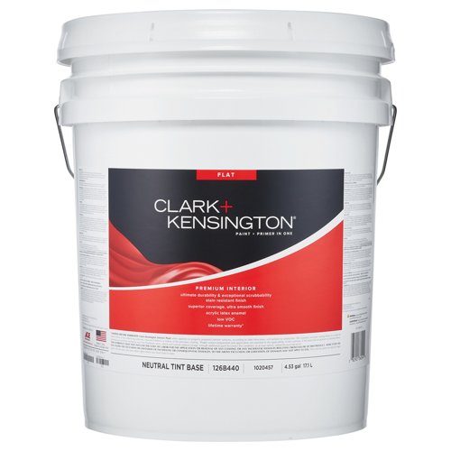 Clark+Kensington Flat Tint Base Neutral Base Premium Paint Interior 5 gal