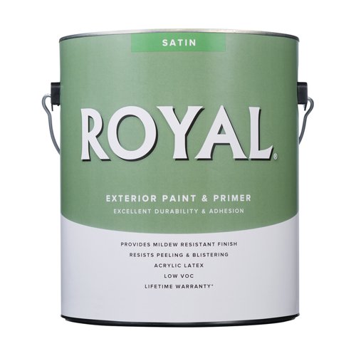 Royal Satin High Hiding White Paint Exterior 1 gal