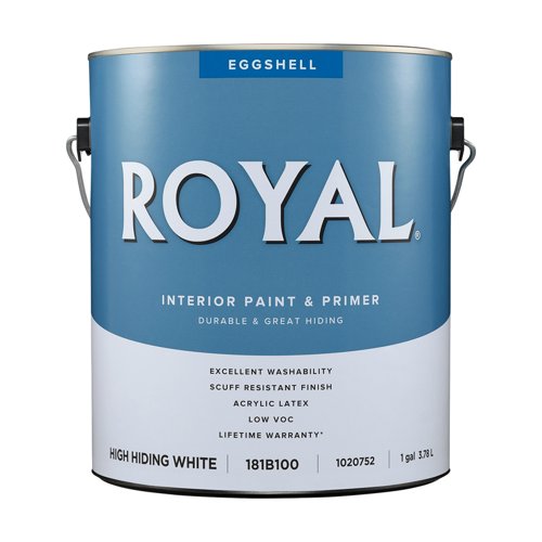 Royal Eggshell High Hiding White Water-Based Paint Interior 1 gal