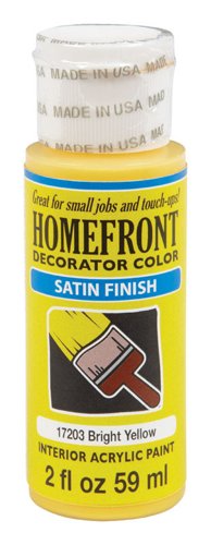 Homefront Decorator Color Satin Bright Yellow Hobby Paint 2 oz