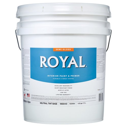 Royal Semi-Gloss Tint Base Neutral Base Paint Interior 5 gal