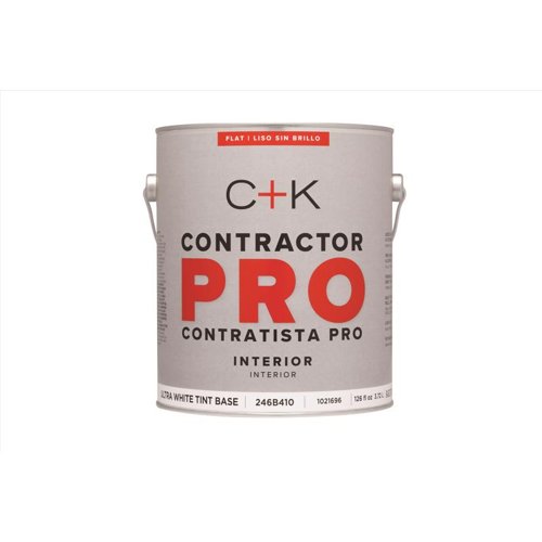 C+K Contractor Pro Flat Tint Base Ultra White Base Paint Interior 1 gal