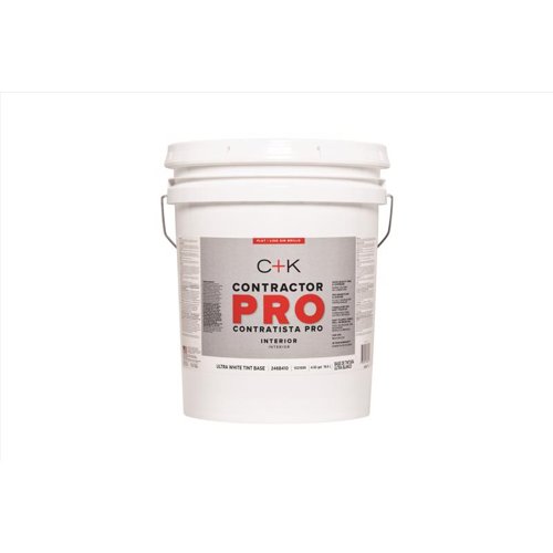 C+K Contractor Pro Flat Tint Base Ultra White Base Paint Interior 5 gal