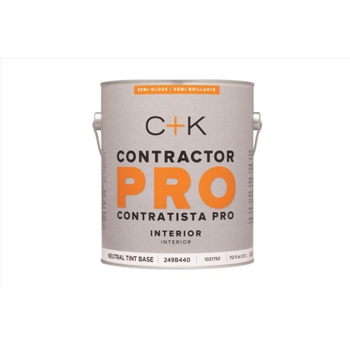 C+K Contractor Pro Semi-Gloss Tint Base Tint Base Paint Interior 1 gal