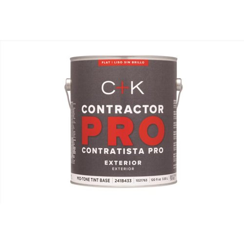 C+K Contractor Pro Flat Tint Base Mid-Tone Base Paint Exterior 1 gal