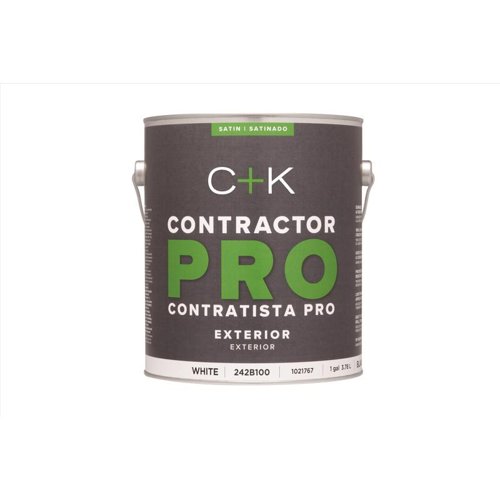 C+K Contractor Pro Satin White Paint Exterior 1 gal