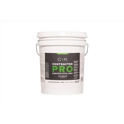 C+K Contractor Pro Satin Tint Base Ultra White Base Paint Exterior 5 gal