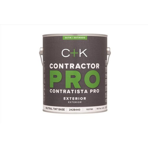 C+K Contractor Pro Satin Tint Base Neutral Base Paint Exterior 1 gal