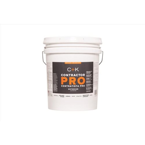 C+K Contractor Pro Semi-Gloss Tint Base Ultra White Base Paint Exterior 5 gal