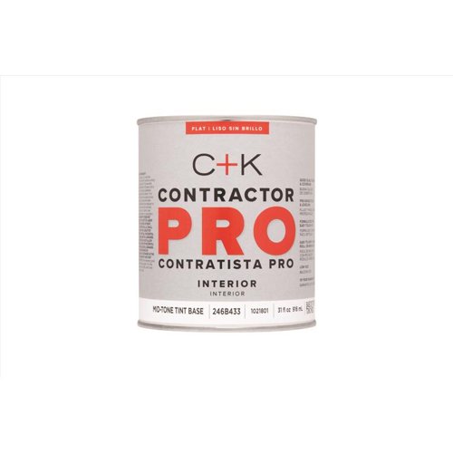 C+K Contractor Pro Flat Tint Base Mid-Tone Base Paint Interior 31 oz