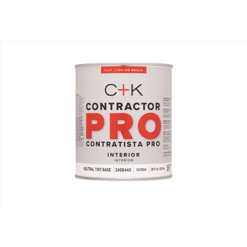 C+K Contractor Pro Flat Tint Base Neutral Base Paint Interior 1 qt