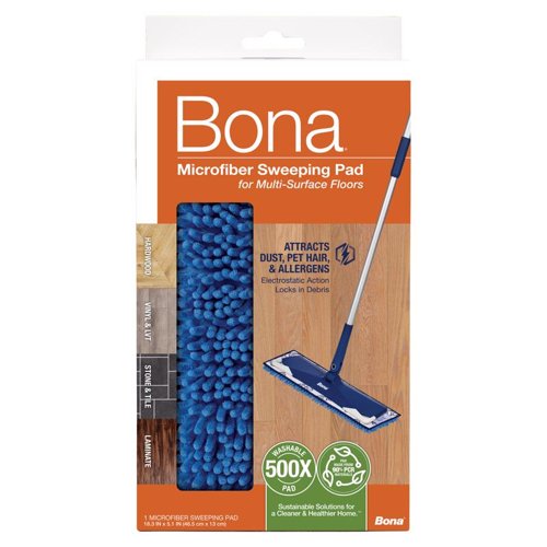 Bona 8.31 in. Microfiber Sweeping Pad 1 pk