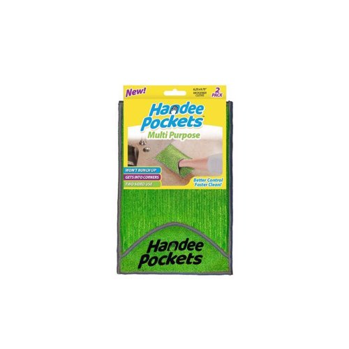 Handee Pockets Microfiber Cleaning Cloth 6.25 in. W X 9.75 in. L 2 pk