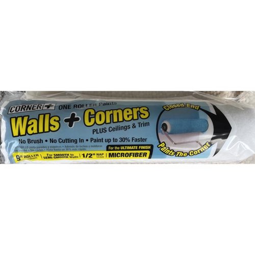 Corner + Roller Microfiber 2.5 in. W X 1/2 in. Regular Paint Roller Cover 1 pk