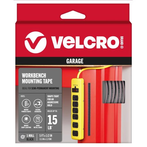 VELCRO Brand Workbench Mounting Tape Large Foam Workbench Mounting Tape 60 in. L 1 pk