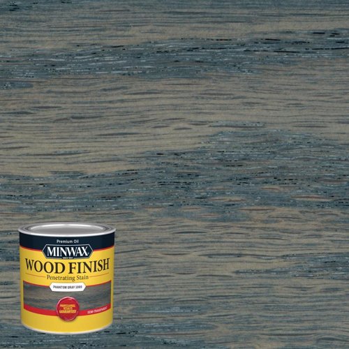 Minwax Wood Finish Semi-Transparent Phantom Gray Oil-Based Penetrating Wood Stain 1/2 pt