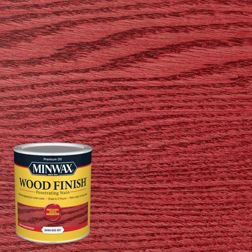 Minwax Wood Finish Semi-Transparent Barn Red Oil-Based Penetrating Wood Stain 1 qt