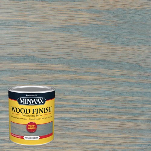 Minwax Wood Finish Semi-Transparent Vintage Blue Oil-Based Penetrating Wood Stain 1 qt