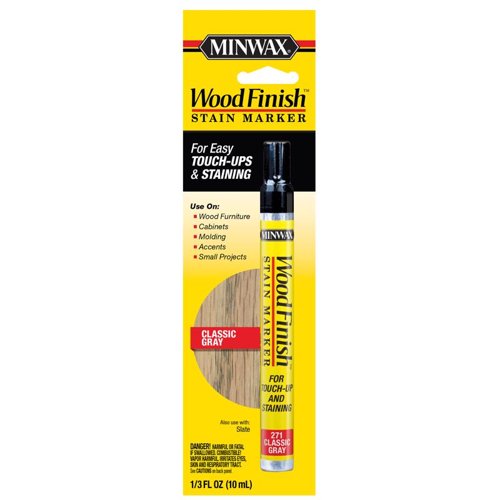 Minwax Wood Finish Stain Marker Semi-Transparent Classic Gray Touch-Up and Stain Marker 1/3 oz