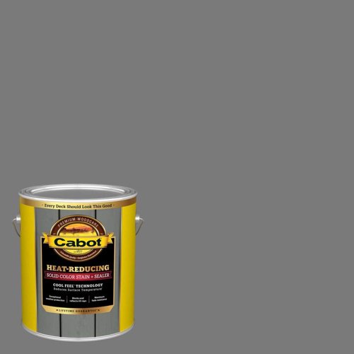Cabot Heat-Reducing Solid Hampton Gray Water-Based Acrylic Stain and Sealer 1 gal