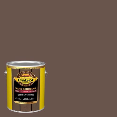 Cabot Heat-Reducing Solid Cashmere Brown Water-Based Acrylic Stain and Sealer 1 gal