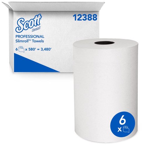Scott Slimroll Hard Roll Towels 1 ply 6 pk