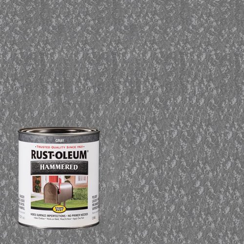 Rust-Oleum Stops Rust Indoor and Outdoor Hammered Gray Protective Paint 1 qt