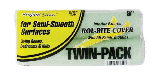 Linzer Rol-Rite Fabric 9 in. W X 3/8 in. Regular Paint Roller Cover 2 pk