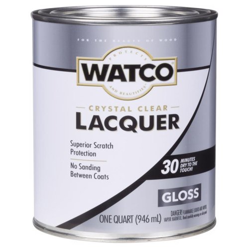 WATCO Gloss Clear Oil-Based Alkyd Wood Finish Lacquer 1 qt