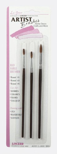 Linzer No. 1/3/5 Round Artist Paint Brush Set