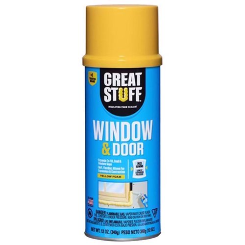 Great Stuff Window & Door Yellow Polyurethane Insulating Foam Sealant 12 oz