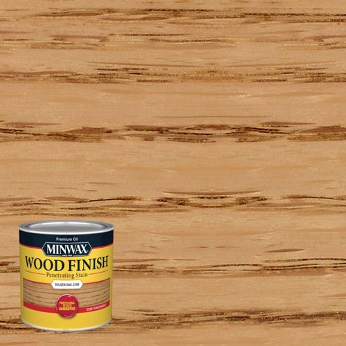 Minwax Wood Finish Semi-Transparent Golden Oak Oil-Based Penetrating Wood Stain 1/2 pt