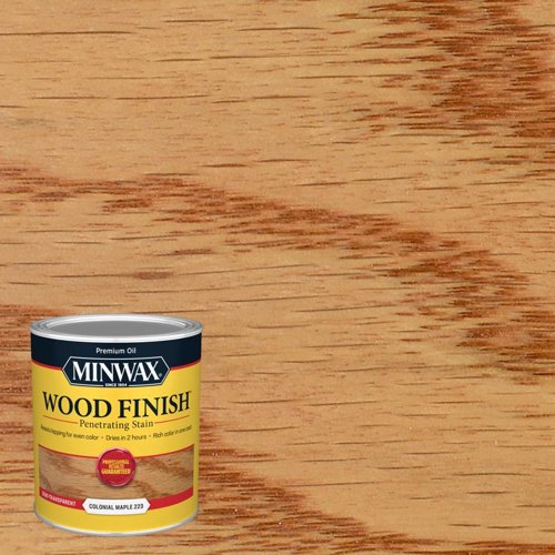 Minwax Wood Finish Semi-Transparent Colonial Maple Oil-Based Penetrating Wood Stain 1 qt