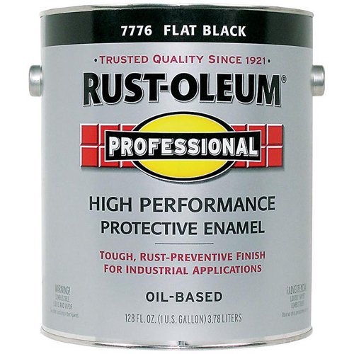 Rust-Oleum Professional Indoor and Outdoor Flat Black Oil-Based Enamel Protective Paint 1 gal