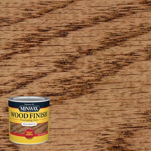 Minwax Wood Finish Semi-Transparent Special Walnut Oil-Based Penetrating Wood Stain 1/2 pt