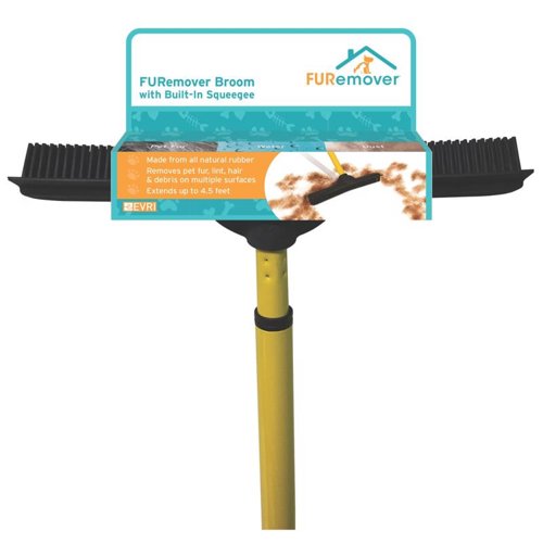 Furemover 12 in. W Rubber Broom