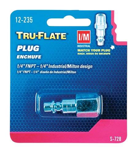 Tru-Flate Steel Air Plug 1/4 in. Female 1 pc