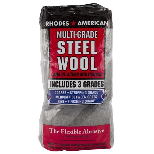 Rhodes American 3 Grade Medium/Coarse/Fine Steel Wool Pad 12 pk