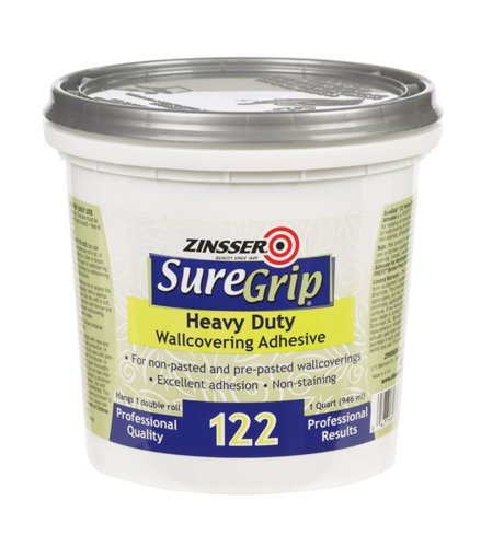 Zinsser SureGrip High Strength Clear Wallcovering Adhesive 1 qt