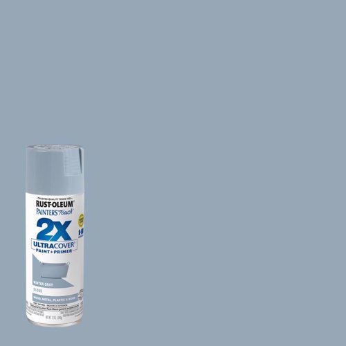 Rust-Oleum Painter's Touch 2X Ultra Cover Gloss Winter Gray Paint+Primer Spray Paint 12 oz