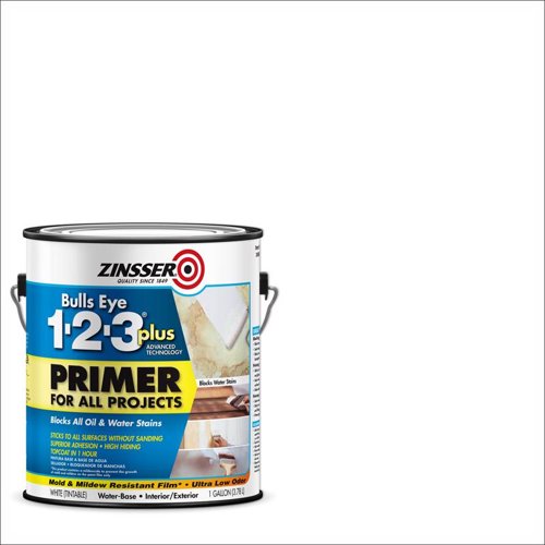 Zinsser Bulls Eye 123 Plus White Water-Based Acrylic Primer 1 gal