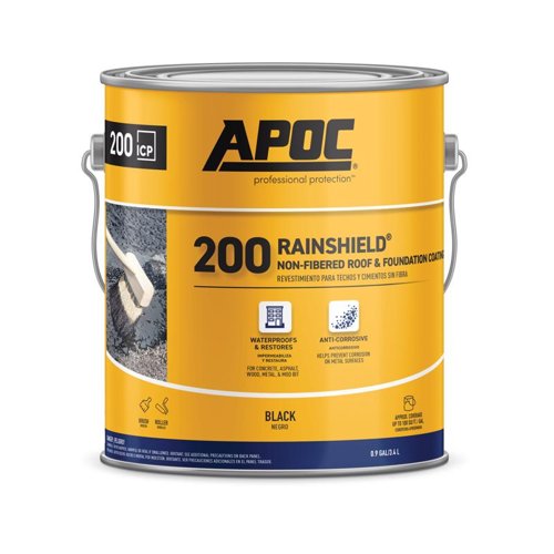 APOC RAINSHIELD-NF Gloss Black Asphalt Roof And Foundation Coating 3.6 qt