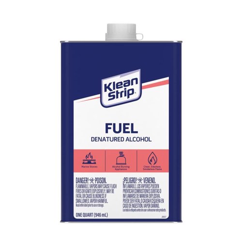 Klean Strip Denatured Alcohol Clean Burning Fuel 1 qt