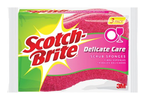Scotch-Brite Delicate, Light Duty Sponge For Multi-Purpose 4.4 in. L 3 pk