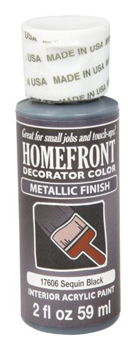 Homefront Metallic Sequin Black Hobby Paint 2 oz