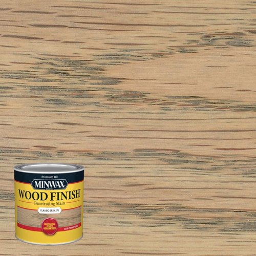 Minwax Wood Finish Semi-Transparent Classic Gray Oil-Based Penetrating Wood Stain 1/2 pt