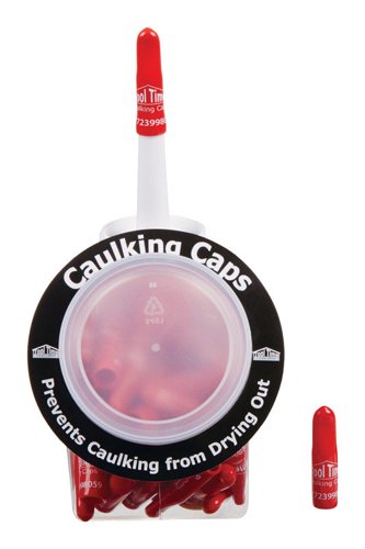 Tool Time Manufacturing Red Industrial Vinyl Reusable Caulking Caps 1 pk